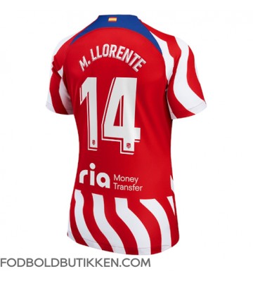 Atletico Madrid Marcos Llorente #14 Hjemmebanetrøje Dame 2022-23 Kortærmet
